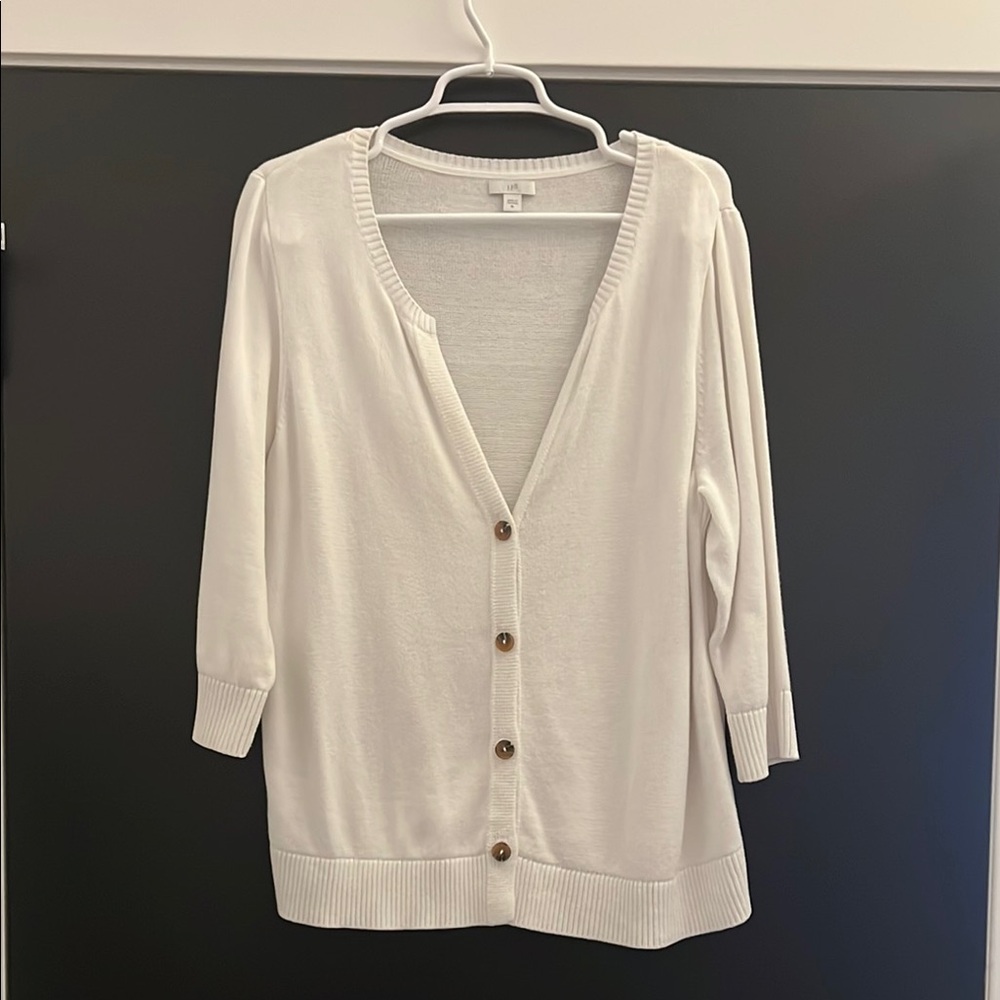 White Cardigan Sweater